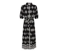 Cream, Femme, Robes, Noir, Taille: 38 FR Robe Chemise Noire à Motif Damas