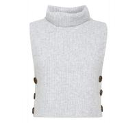Cream - Gilet Court en Tricot Gris Clair Chiné - Femme - Pulls - Blanc - Taille: 36/38 FR