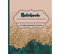 Cream green and gold: composition notebooks cream and gold