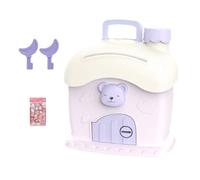 Cream House Coin Bank - Caisse d'économie d'argent fermée pour, Accent décoratif dans la Salle | Accès clé Design Mignon Unique, idée de Rangement Amusant pour Filles Bureau