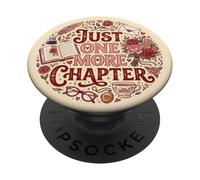 Cream Just One More Chapter Romantic Bookish Aesthetic PopSockets PopGrip Adhésif