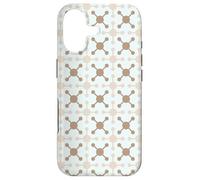 Cream Mauve Crosses Dots Atom Molecule Geometry Pattern Coque pour iPhone 17