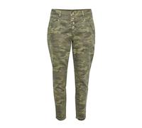 Cream - Pantalon Court Twill Camouflage Vert - Femme - Pantalons - Gris - Taille: W31