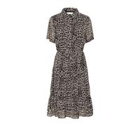 Cream - Robe à manches courtes à motifs animaliers - Femme - Robes - Noir - Taille: 46 FR