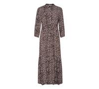 Cream, Femme, Robes, Brun, Taille: 42/44 FR Robe Longue Animal Neutral avec Manches ¾