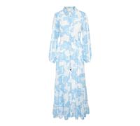 Cream - Robe Bleue Paisley avec Manches Bouffantes - Femme - Robes - Bleu - Taille: 46 FR