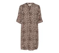 Cream - Robe Imprimé Léopard avec Col en V - Femme - Robes - Brun - Taille: 42 FR