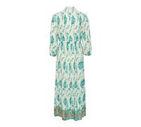 Cream - Robe Longue à Fleurs Ethniques avec Col en V - Femme - Robes - Vert - Taille: 38/40 FR