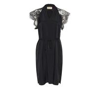 Cream - Robe en dentelle avec décolleté en V et ceinture à la taille - Femme - Robes - Noir - Taille: 38 FR