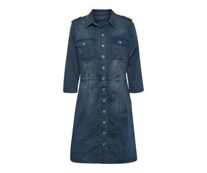Cream - Robe Uniforme en Denim avec Manches ¾ - Femme - Robes - Bleu - Taille: 42 FR