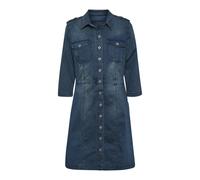 Cream - Robe Uniforme en Denim avec Manches ¾ - Femme - Robes - Bleu - Taille: 44 FR