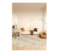 Cream Style Carpets for Living Room Light Bedroom Decor Carpet Fluffy Soft Irregular Shape Rug Home Thick Plush Floor Mat(Color-11,Custom Size)