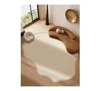 Cream Style Carpets for Living Room Light Bedroom Decor Carpet Fluffy Soft Irregular Shape Rug Home Thick Plush Floor Mat(Color04,140x200cm)
