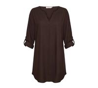 Cream - Tunique Décontractée avec Col en V - Femme - Blouses et Chemises - Brun - Taille: 42 FR