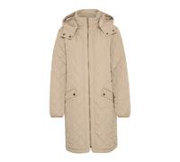 Cream - Veste Matelassée avec Capuche - Vison Argent - Femme - Manteaux - Beige - Taille: 44 FR
