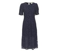 Cream Women's Dress Lace Midi Length Short Sleeves Regular Fit Round Neck, Total Eclipse, 38