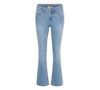 Cream Women's Jeans Bootcut Legs Full-Length Slim Fit Regular Waistband