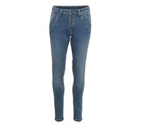 Cream Women's Jeans Skinny Fit High-Waisted Button Regular Waistband Full Length