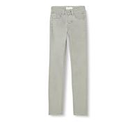 Cream Women's Jeans Twill Slim Fit Midrise Waist Regular Waistband Full-Length