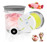 Creami Deluxe Lot de 2 récipients pour machine à glace douce Ninja Swirl by CREAMi NC701EU, 480 ml, accessoires pour machine à glace Ninja - Passe au lave-vaisselle