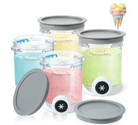 Creami Pint Conteneurs et couvercles de rechange pour crème glacée Ninja Swirl sans BPA et lavable au lave-vaisselle 480 ml Creami Swirl Pints Compatible avec la série NC700, pour accessoires Ninja