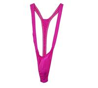 Creamlin Réglable Hommes Borat Style V Sling Stretch Sexy sous-vêtements Jarretelles Body Sangle Thongs Body (Rose)