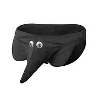 Creamlin sous-vêtements éléphant garçon Sexy pour Hommes G-Strings Tongs (Noir)