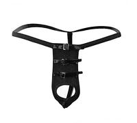 Creamlin sous-vêtements Jockstrap pour Hommes Jock Strap Sexy Mesh (Noir)