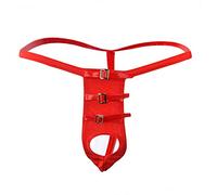 Creamlin sous-vêtements Jockstrap pour Hommes Jock Strap Sexy Mesh (Rouge)
