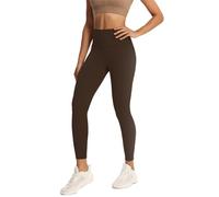 Creamlush Legging taille haute en tricot sans couture pour femme, doux comme du beurre, extensible, contrôle du ventre, pour le salon, l'entraînement, le yoga, la course à pied, Coffee a, XL