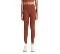 Creamlush Legging taille haute en tricot sans couture pour femme, doux comme du beurre, extensible, contrôle du ventre, pour le salon, l'entraînement, le yoga, la course à pied, marron clair, XL