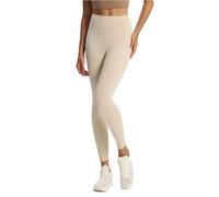Creamlush Legging taille haute en tricot sans couture pour femme, doux comme du beurre, extensible, contrôle du ventre, pour le salon, l'entraînement, le yoga, la course à pied, beige, XL