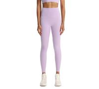 Creamlush Legging taille haute en tricot sans couture pour femme, doux comme du beurre, extensible, contrôle du ventre, pour le salon, l'entraînement, le yoga, la course à pied, violet clair, XL