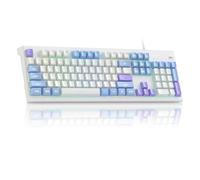 Creamy Claviers, K2 MageGee Clavier classique filaire rétroéclairé RVB 104 Clavier ergonomique étanche pour PC/ordinateur portable/Mac - Lris Violet
