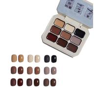 Creamy Colorful Nail Polish Set, Nine-Square Grid Solid Glue Gel Nail Polish, Solid Palette, Cream for Women&Girls&Friend DIY Home (#3)