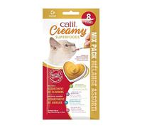 Creamy Superfood Lot de 2 pâtes Anti-Fuite pour Chat (2 Poulets, 2 agneaux, 2 saumons, 2 thons)