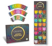 Creano Calendrier de l'Avent de Thé Bio - Coffret Cadeau Avec 24 Sachets dans 24 Variétés - Tisanes, Thé aux Fruits, aux Épices et Véritables Mélanges