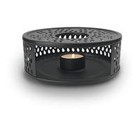 Creano Réchaud Noir en Acier Inoxydable - Chauffe-thé - Stable ne Claque Pas - Rechaud pour Toutes Les théières