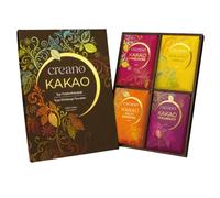Creano Coffret cadeau de cacao gourmet - 8 chocolats chauds en 4 variétés | idée cadeau originale pour les amateurs de cacao dans les variétés : chocolat au lait, noisette, caramel salé et vanille