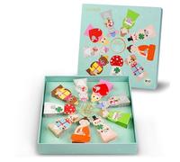 Creano Coffret Cadeau de Tisanes Bio « Tea Lovers » - 9 sachets de thé pyramidaux en forme de 9 jolies figurines à offrir - 22,5 g - NOUVEAUTÉ 2025*