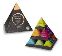 Creano Coffret cadeau Premium Bio Tisane « PYRAMIDE » - 14 sachets de thé pyramidaux en 9 variétés différentes - 35 g - NOUVEAUTÉ 2025*