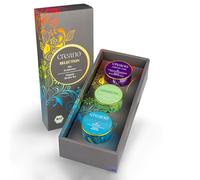 Creano Coffret Cadeau Thés Bio « THÉ EN VRAC - CALM DOWN » - 3 Thés en Vrac Épicés en Boîtes Métalliques - 27 g - Vegan & Sans Gluten - Idée Cadeau Originale - NOUVEAUTÉ 2024*