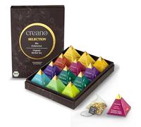 Creano Coffret Cadeau Tisanes Bio - 12 Sachets Pyramide, 9 Infusions Biologiques aux Herbes, Fruits & Épices, 22,5 g - Idée Cadeau Raffinée*