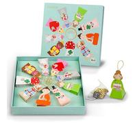 Creano Coffret Cadeau Tisanes Bio "Tea Lovers" - 9 Figurines Décoratives avec Sachets de Thé Pyramide - Cadeau Infusion Herbes, Fruits & Épices*
