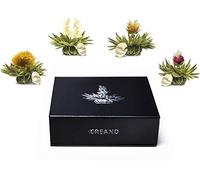 Creano Coffret Teelini 6 pcs - Fleurs de Thé Blanc en Portion de Tasse - 4 Saveurs Délicates - Boîte Magnétique Cadeau Femme, Bureau & Chic