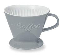 Creano Filtre à Café XXL en Céramique Gris - Filtre Permanent en Porcelaine, Taille 4-6, Café Manuel Type Pour-Over
