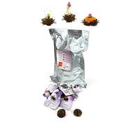 Creano „Fleurs de Thé“ Noirs Paquet en Vrac 36 pcs - 3 variétés de Thé Noir aromatisé - Idéal pour Cafés, Restaurants et Grands Amateurs