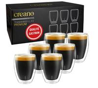 Creano PREMIUM Verres à double paroi 250 ml - Lot de 6