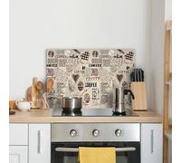 CREARREDA - Credence Pour Cuisine en Aluminium Made in Italy Protection pour Plaques de Cuisson et mur lavable et facile à Monter Plaque anti-éclaboussures en Métal