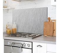 CREARREDA - Credence Pour Cuisine en Aluminium Made in Italy Protection pour Plaques de Cuisson et mur lavable et facile à Monter Plaque anti-éclaboussures en Métal